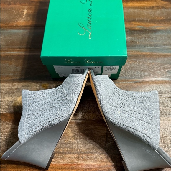 Lauren Lorraine Gray Sparkle Mules - Picture 5 of 7